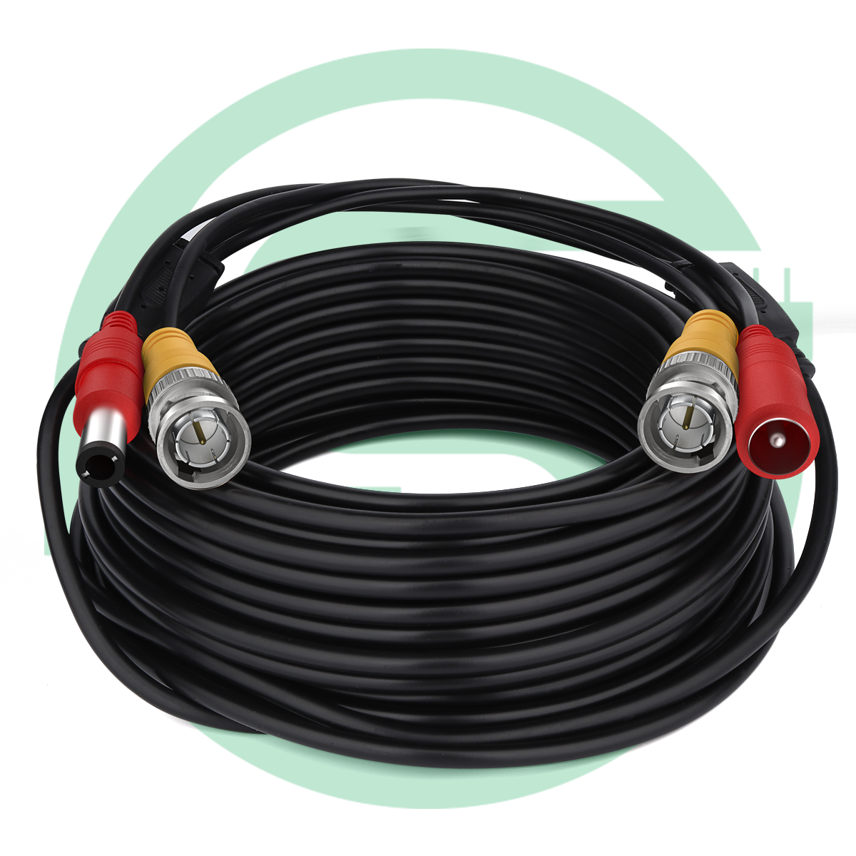 BNC Video Power Cable 50M All-in-One Video HD-TVI HD-CVI AHD Analog Black Premade Power Cable for CCTV Security Cameras