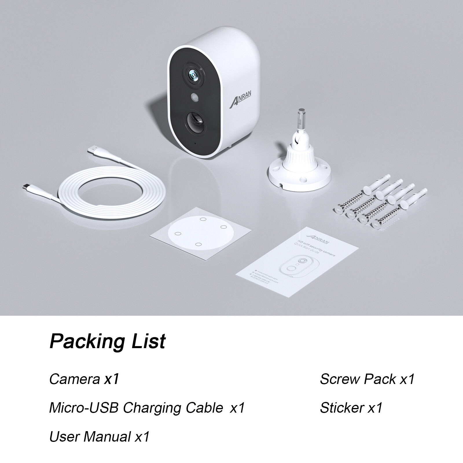 Anran Best selling 3MP 2K Rechargeable Battery Waterproof Outdoor Wireless Wifi Mini Security CCTV Camera