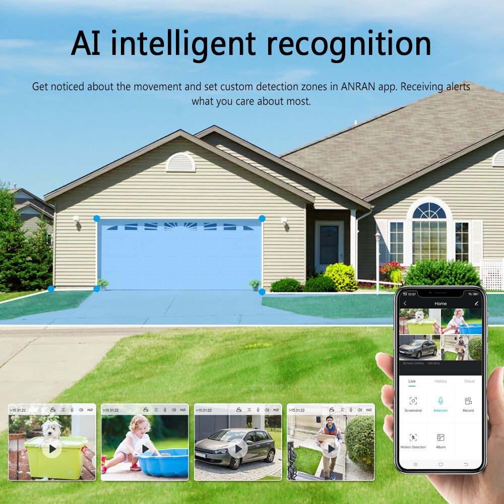 Anran Best selling 3MP 2K Rechargeable Battery Waterproof Outdoor Wireless Wifi Mini Security CCTV Camera