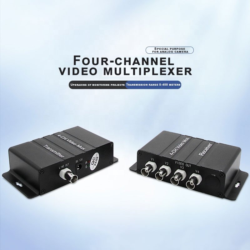 Factory Prices Surveillance Product 4 Channel Video Analog Multiplexer for CCTV Camera