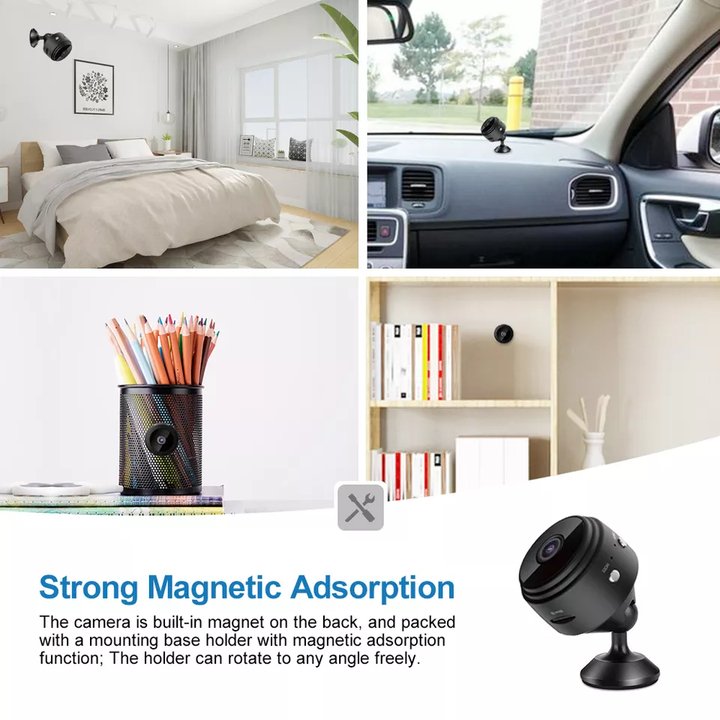 A9 Mini Wireless Indoor HD 1080p Camera with Motion Detection Supports Memory Card & Micro SD for Customized ODM Options