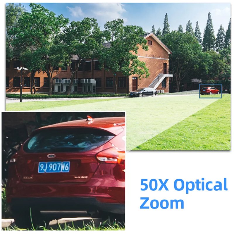 Wistino 6k icsee 50x Zooming Wireless 4G CCTV Camera Night Vision Audio Alarming Outdoor Waterproof Network Camera