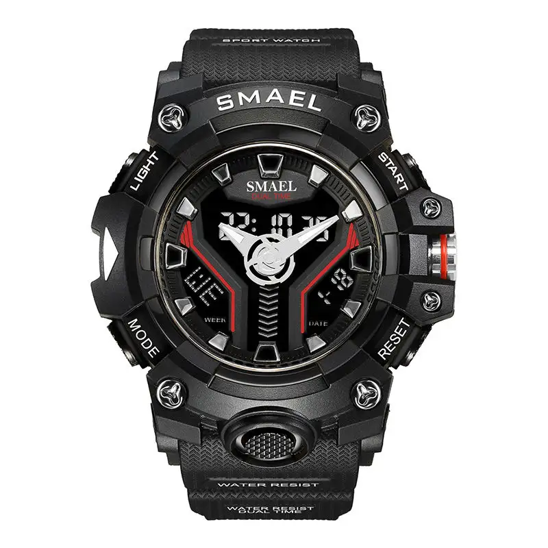 Top Brand Smael 8075 Luxury LED Reloj Hombre Smael Digital 2023 Sports Watch Waterproof Quartz Smart Watch for Men