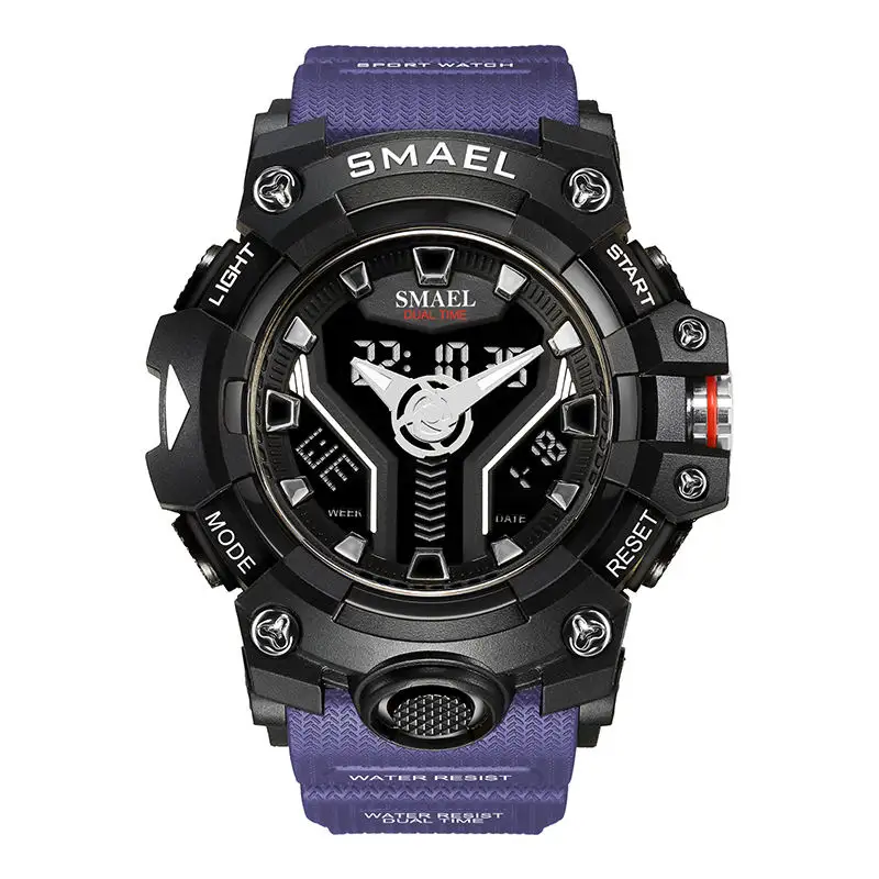 Top Brand Smael 8075 Luxury LED Reloj Hombre Smael Digital 2023 Sports Watch Waterproof Quartz Smart Watch for Men