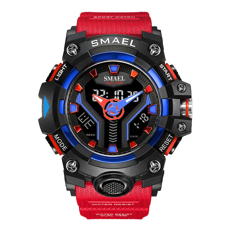 Top Brand Smael 8075 Luxury LED Reloj Hombre Smael Digital 2023 Sports Watch Waterproof Quartz Smart Watch for Men