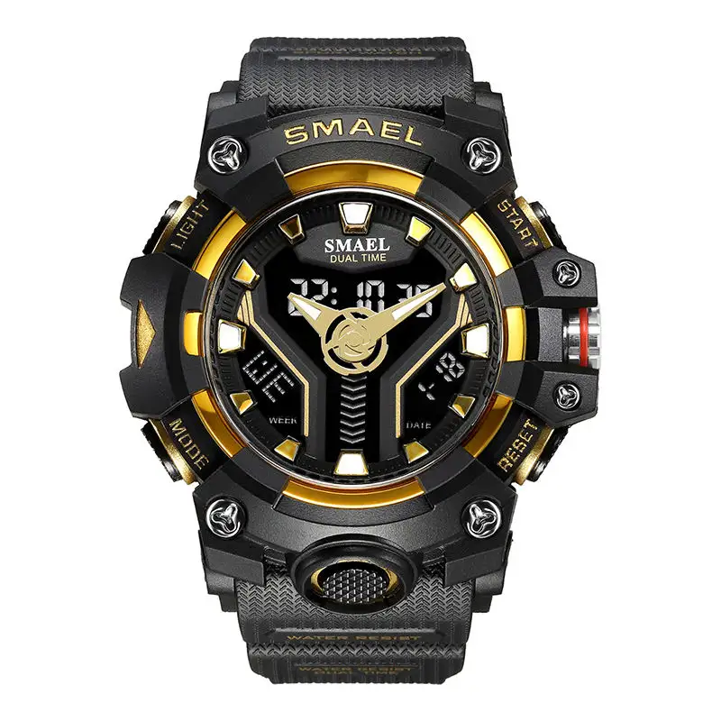 Top Brand Smael 8075 Luxury LED Reloj Hombre Smael Digital 2023 Sports Watch Waterproof Quartz Smart Watch for Men