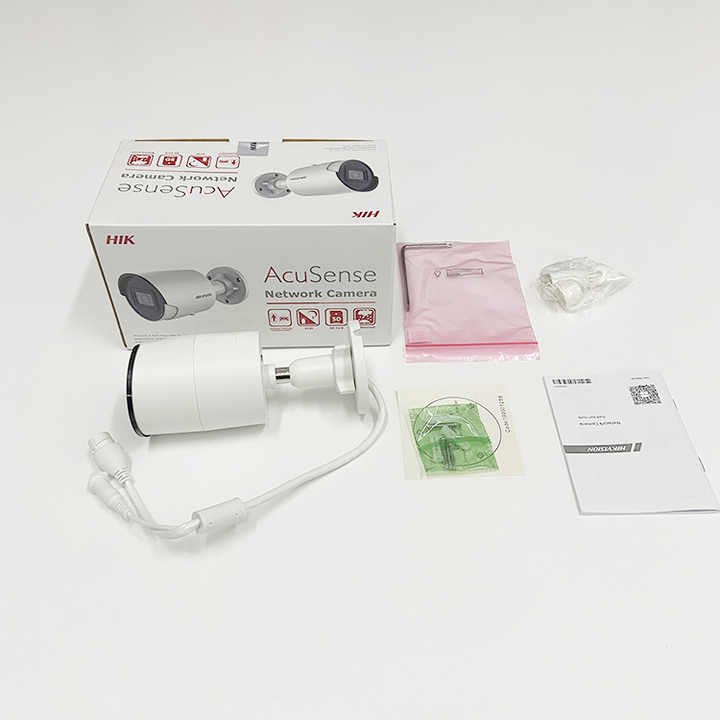 Original Hik-vision Waterproof 4MP AcuSense Fixed Bullet Network Camera DS-2CD2043G2-I /DS-2CD2043G2-IU Built-in Mic