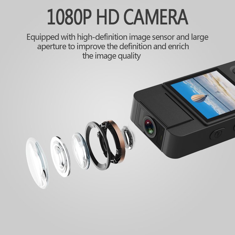 Hot-selling 1080P Body Worn Camera Wide Angle Pocket Clip Camcorder Motion Detection Recorder with Lcd Screen Supports 256GB