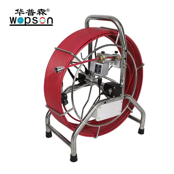 WOPSON Push Rod Fiberglass Cable 200FT Sewer Drain Inspection Footage Counter Surveillance Camera