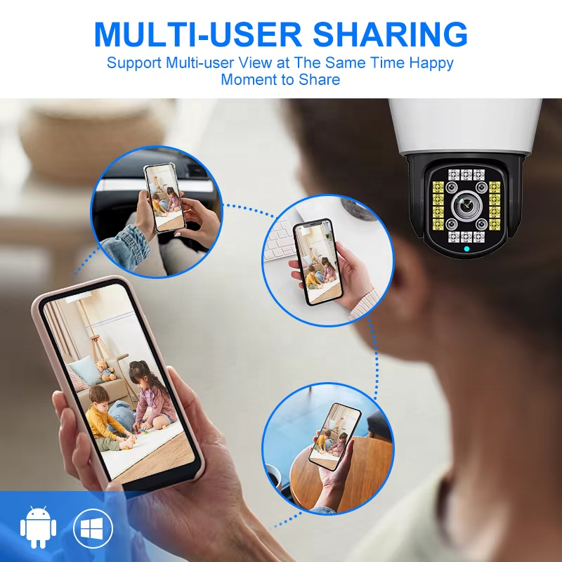 V380 Pro Ip Indoor Camera Ai Motion Detection Wifi 360 Degree Monitor Push Alarm With Two Way Intercom Network Camera