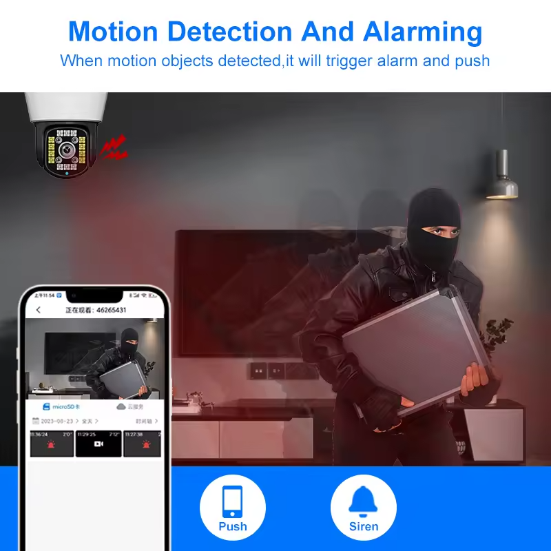 V380 Pro Ip Indoor Camera Ai Motion Detection Wifi 360 Degree Monitor Push Alarm With Two Way Intercom Network Camera