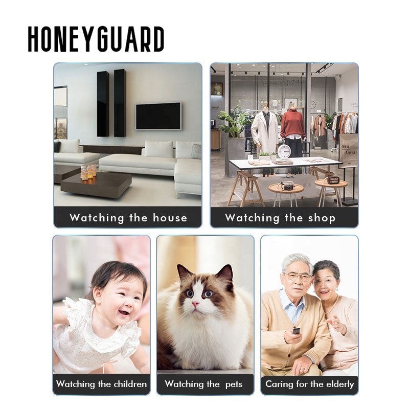 HONEYGUARD SFC013 Manufacturer Wholesale 1MP Night Vision Home Indoor Pan-Tilt Security Smart Wireless Wifi Network IP Camera