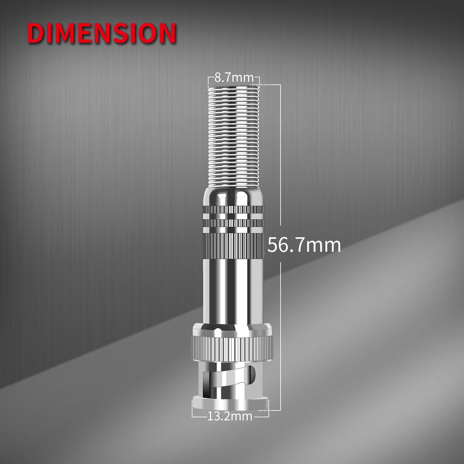 DaierTek RG59 RG6 BNC Connectors Male Solderless BNC Compression Connector for CCTV Security Surveillance Camera Coax Cable