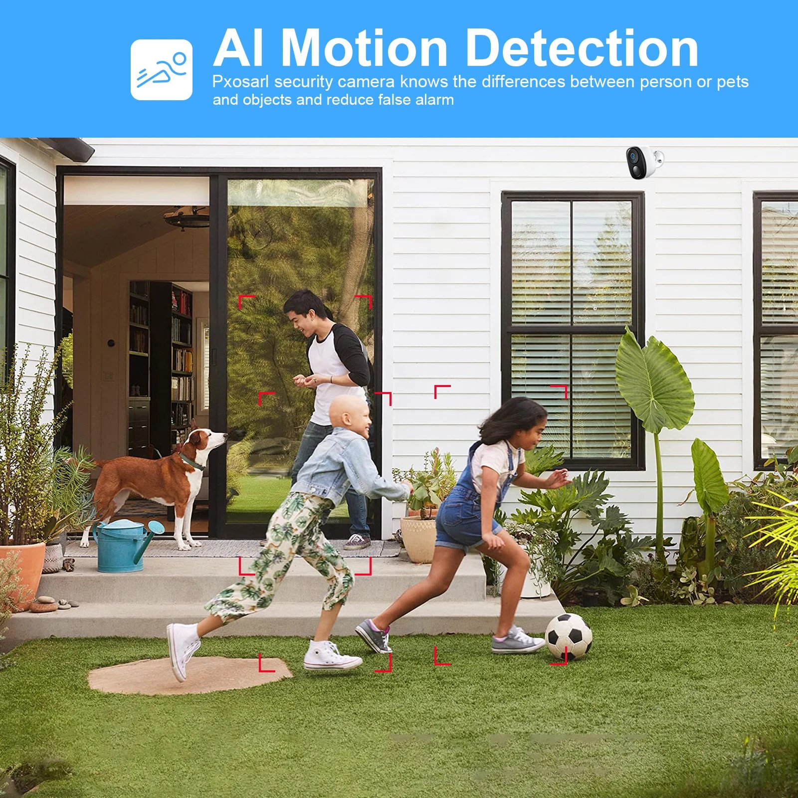 HFWVISION 5000mAh Battery Cameras 2K 3W Solar Panels Outdoor 4G Wireless Camera for Home Security Motion Detection Solar camera