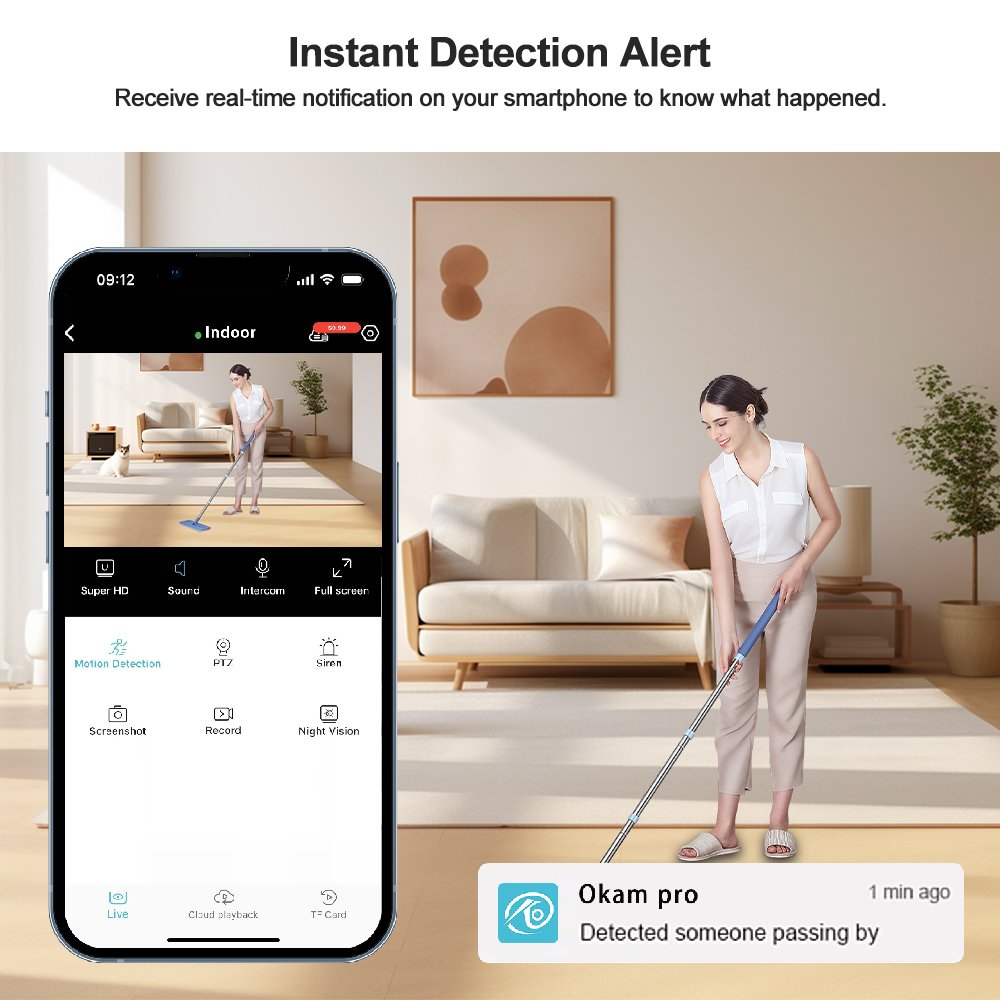 2K 3MP HD Mini Wifi camera Indoor Wireless Cctv Network Camera Ai Small Security Pet Camera Home