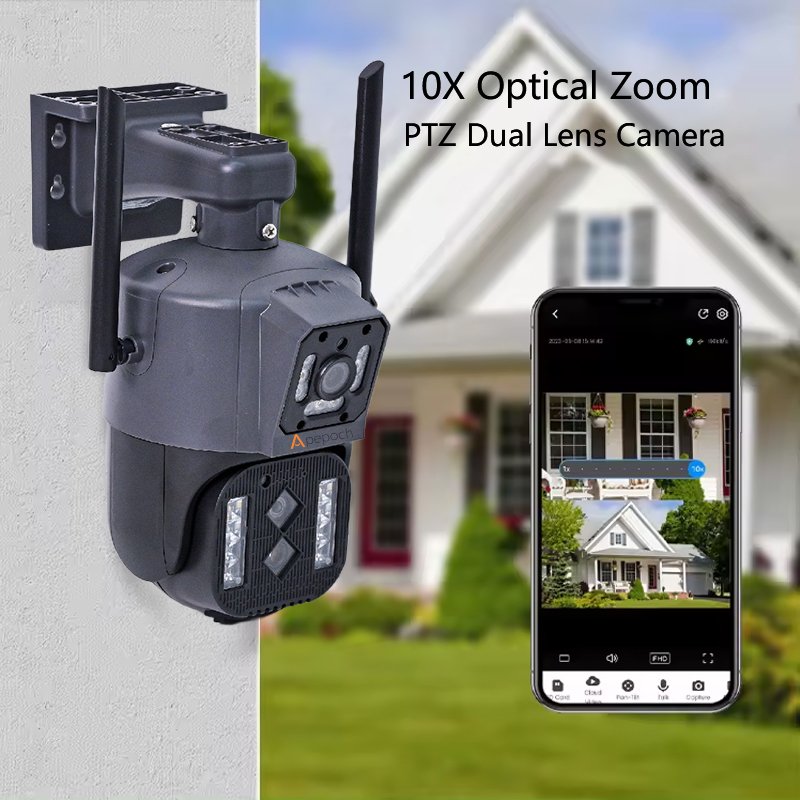 IPC 360 Home 10X Optical ZOOM Multi Lens PTZ Outdoor Camera Wifi Security Home Use Camera CCTV Camera
