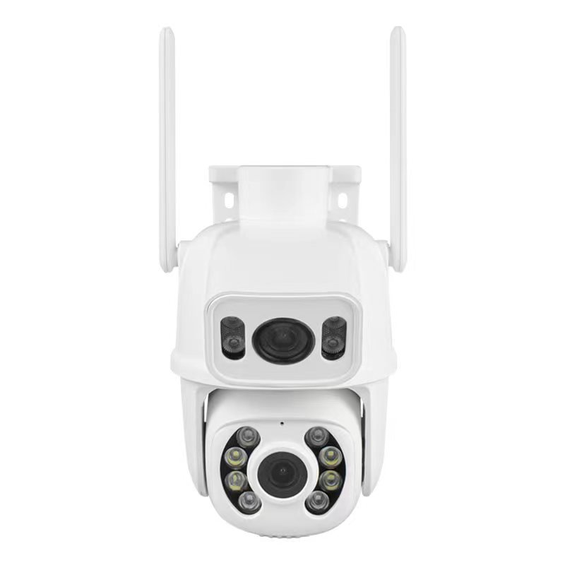 Full Color Outdoor Security CCTV Network Camera Dual Lens Icsee Camera PTZ 4MP 2K Video Surveillance