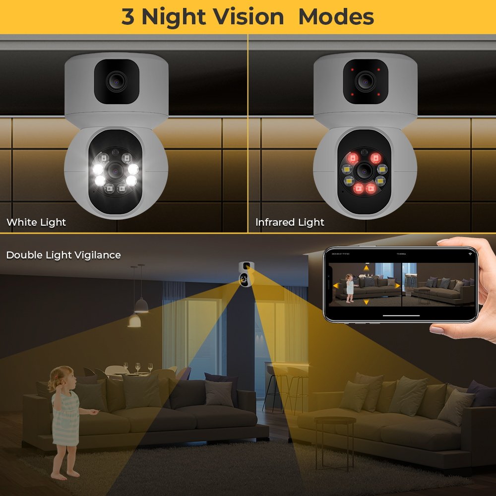 5Mp Ptz Camera 360 Sterem Inalambricas 4K Camara Wifi Espionaje