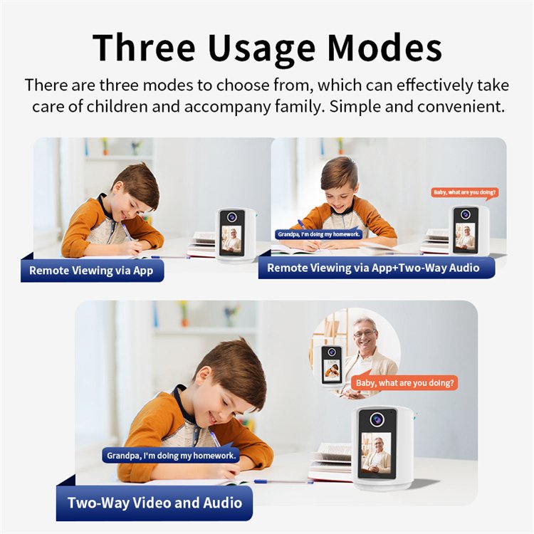 Small Rotating One Button Video Call Mini Camera WiFi Wireless IP CCTV Security Night Vision Home Care Digital Cameras
