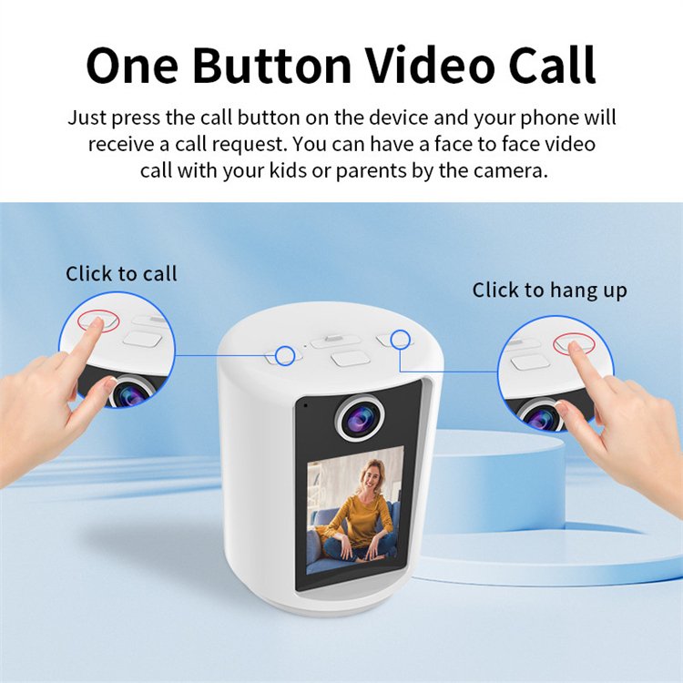 Small Rotating One Button Video Call Mini Camera WiFi Wireless IP CCTV Security Night Vision Home Care Digital Cameras