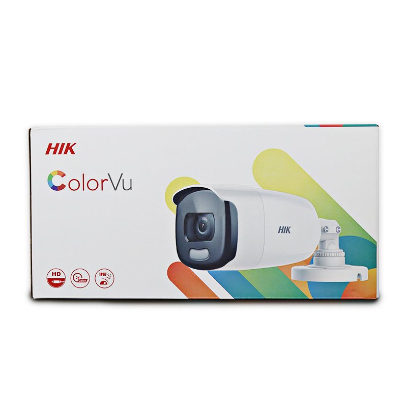 Hik 5 MP ColorVu PoC Fixed Bullet Camera DS-2CE12HFT-E 40m White Light Full Color Night Vision 5MP Analog Camera
