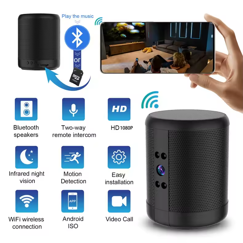 Original Factory z25 Wifi Mini Camera Security home camera Speaker Camera With Nigh Vision
