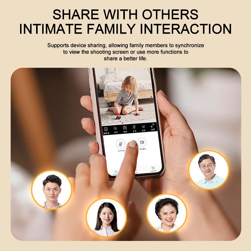 Wistino HD dual lens wifi panorama camera video calling indoor mini camera with color night vision