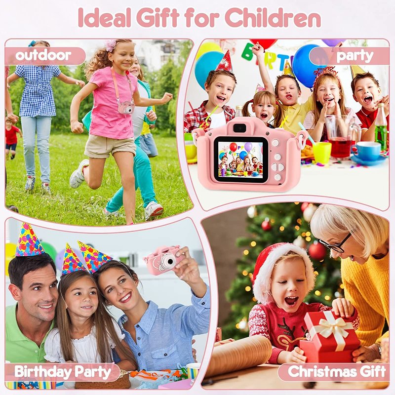 Jumon 1080P HD Camcorder Digital Kid Camera Cute Toy Cat Dog unicorn Children's Camera Toys Kids Selfie Toddler Child Camera