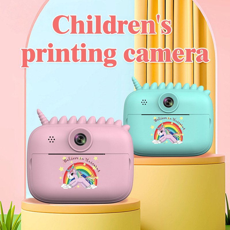 2024 new bestsellers Educational Thermal Printing Camera Cartoon Mini Digital Camera HD Photo Unicorn Kids Camera