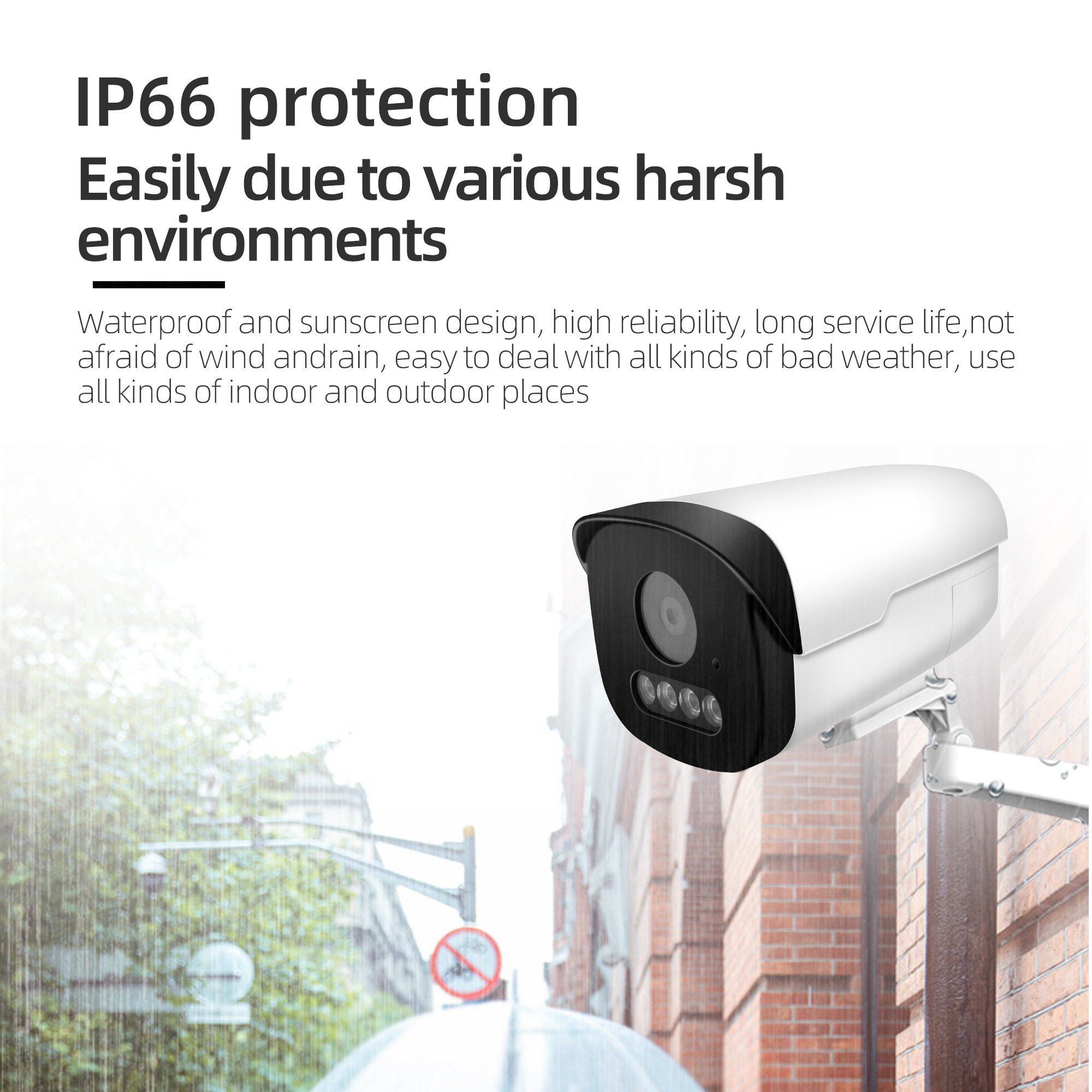 Secure Smart Camera Designed For Bars Dealing With Complex Lighting POE Network Waterproof Bullet 2MP 4MP 5MP CCTV IP camera