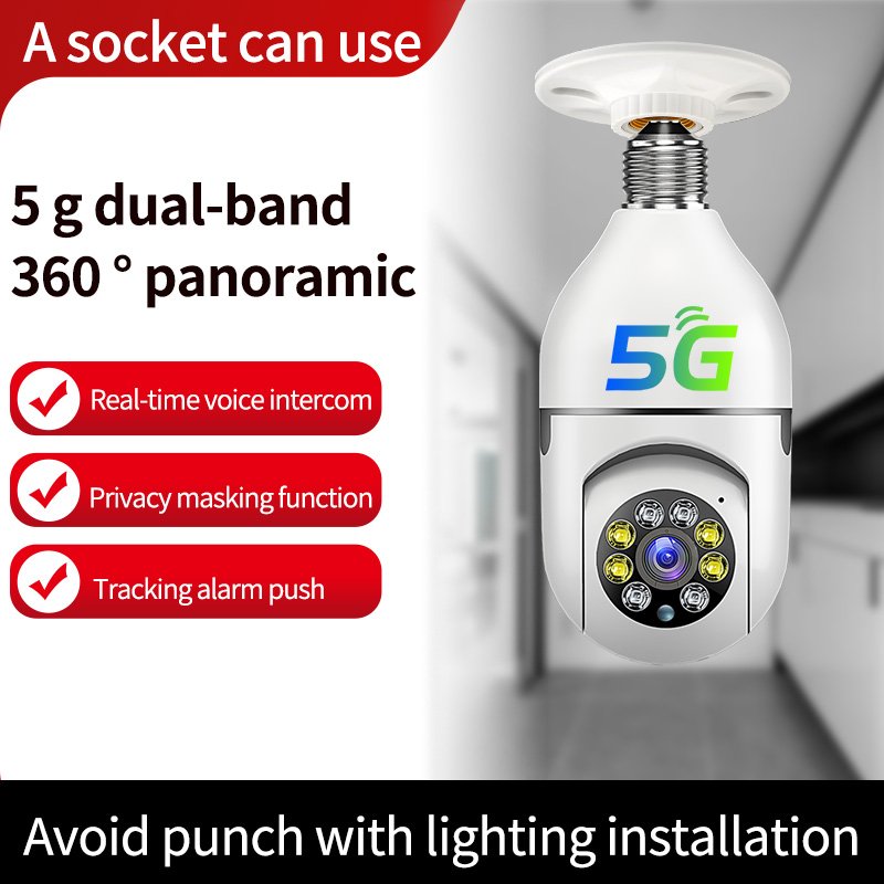Hot Selling 390Eyes APP 1080P WiFi Bulb Light Camera 2MP Indoor Network Wireless PTZ Night Vision E27 Holder Light Socket P2P