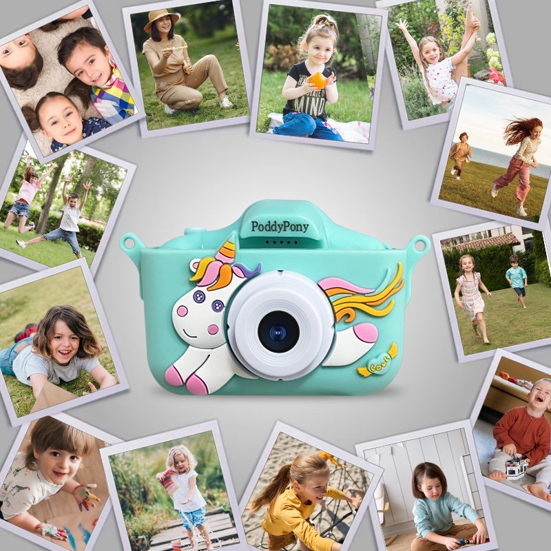 PoddyPony Wholesale Digital Take Photo Camera 2 Inch IPS Screen Single Len Kids Mini Camera Toys Kids Camera