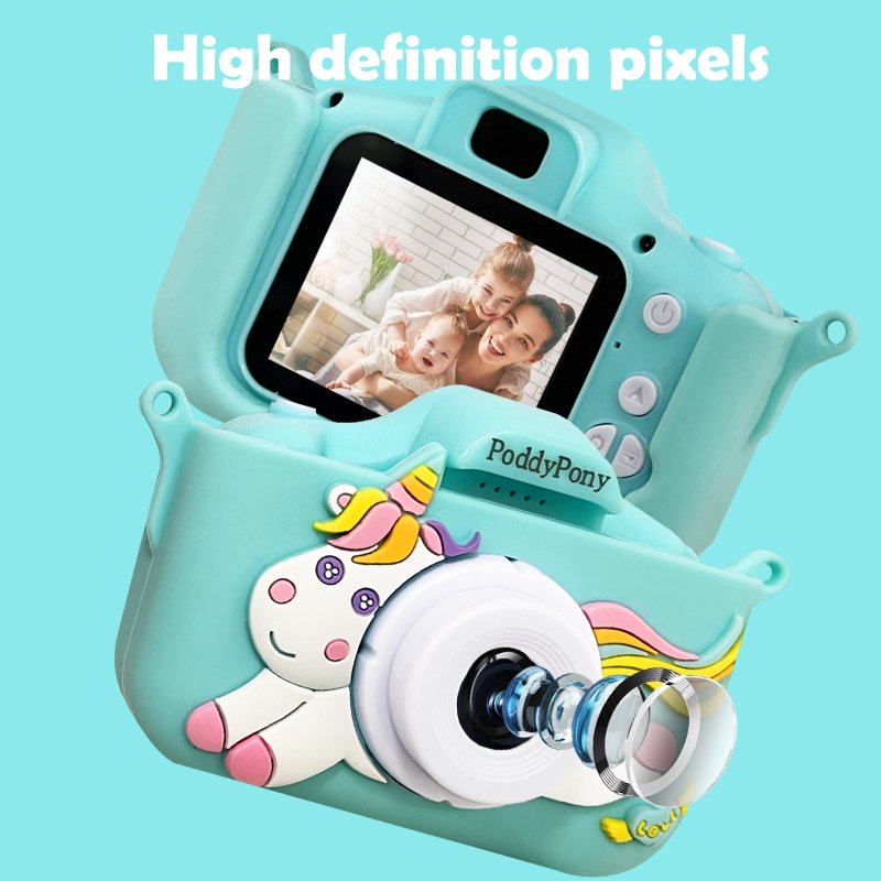 PoddyPony Wholesale Digital Take Photo Camera 2 Inch IPS Screen Single Len Kids Mini Camera Toys Kids Camera