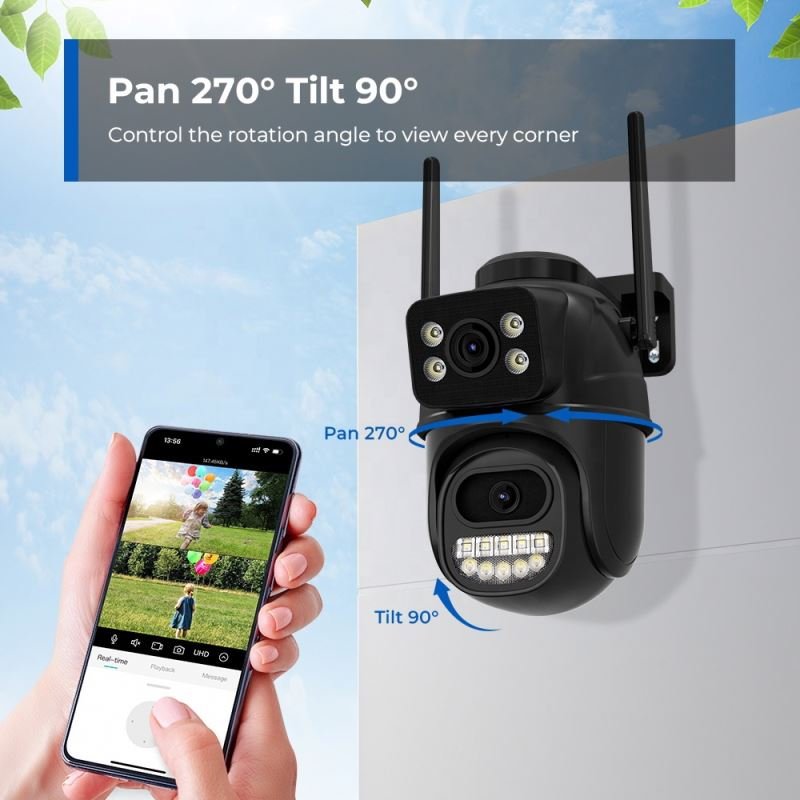 Wireless Cctv Camera System Night Vision Outdoor Wifi Security Indoor Hotel 4 Cameras System. 5Mp Shopping Anywhere Tracking