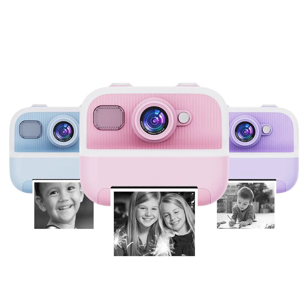 High quality Instant Print Camera For Boys girls 1080p HD Mini Kids Camera With Thermal Photo Paper Toys Digital Camera Gifts