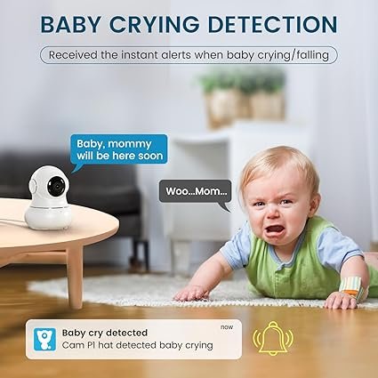 Wakiya 2K, 360 Pan/Tilt Cameras for Home Security with Motion Detection, 2.4G WiFi Camera with Night Vision & 2-Way Audio