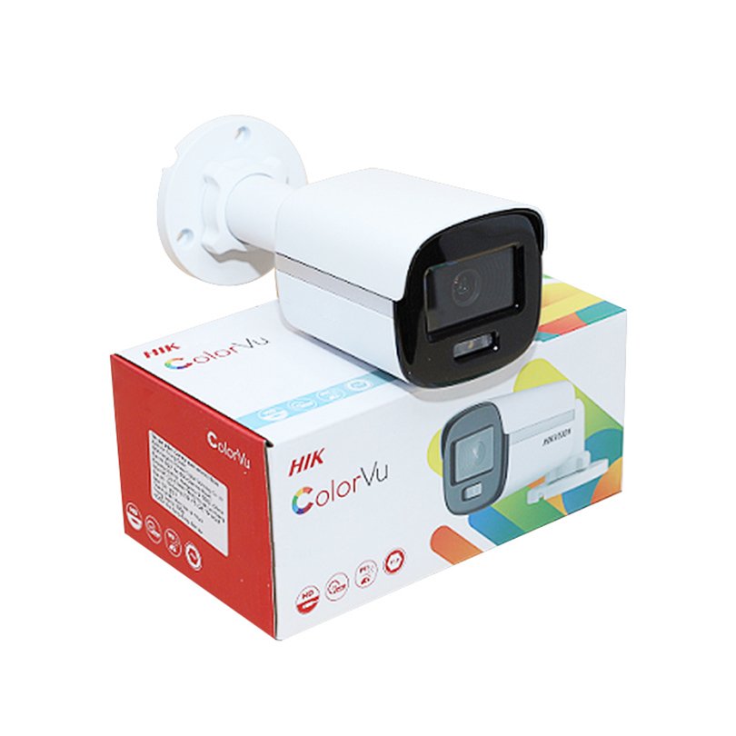 Built-in Mic 2MP Bullet Camera DS-2CE10DF3T-PFS Hik Full Color Night Vision 1080P 4 in 1 Analog cctv Camera
