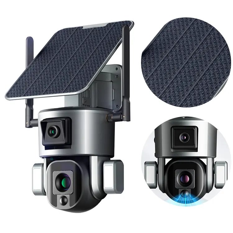ptz cctv 4k wireless system 8mp hd 4g night vision powered small best house solar panel security camera for home with monitors