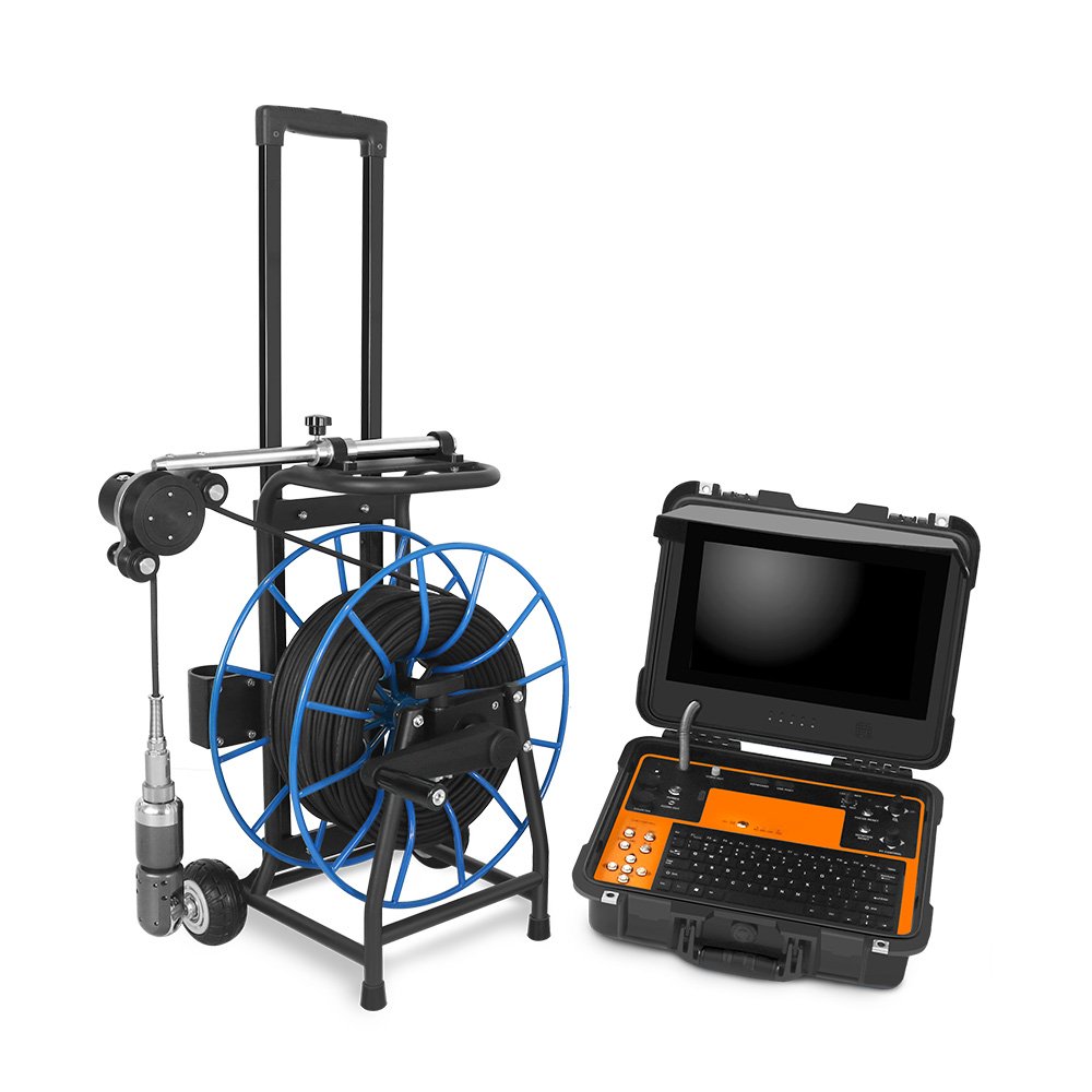 100M to 200M Pan-Tilt borewell inspection camera 50mm Deep Well Borehole Camera Inspection 10 inch HD Screen under water cameras