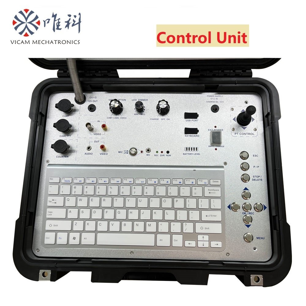100M to 200M Pan-Tilt borewell inspection camera 50mm Deep Well Borehole Camera Inspection 10 inch HD Screen under water cameras
