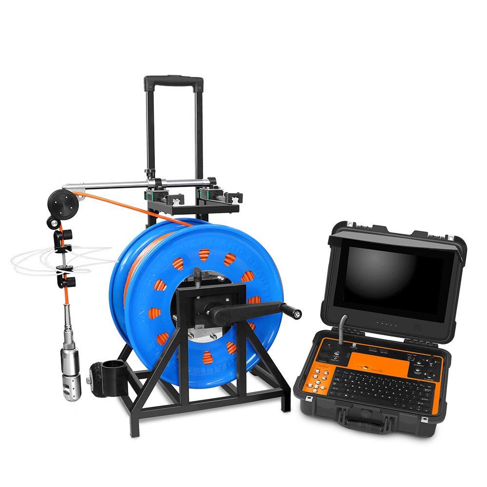 100M to 200M Pan-Tilt borewell inspection camera 50mm Deep Well Borehole Camera Inspection 10 inch HD Screen under water cameras