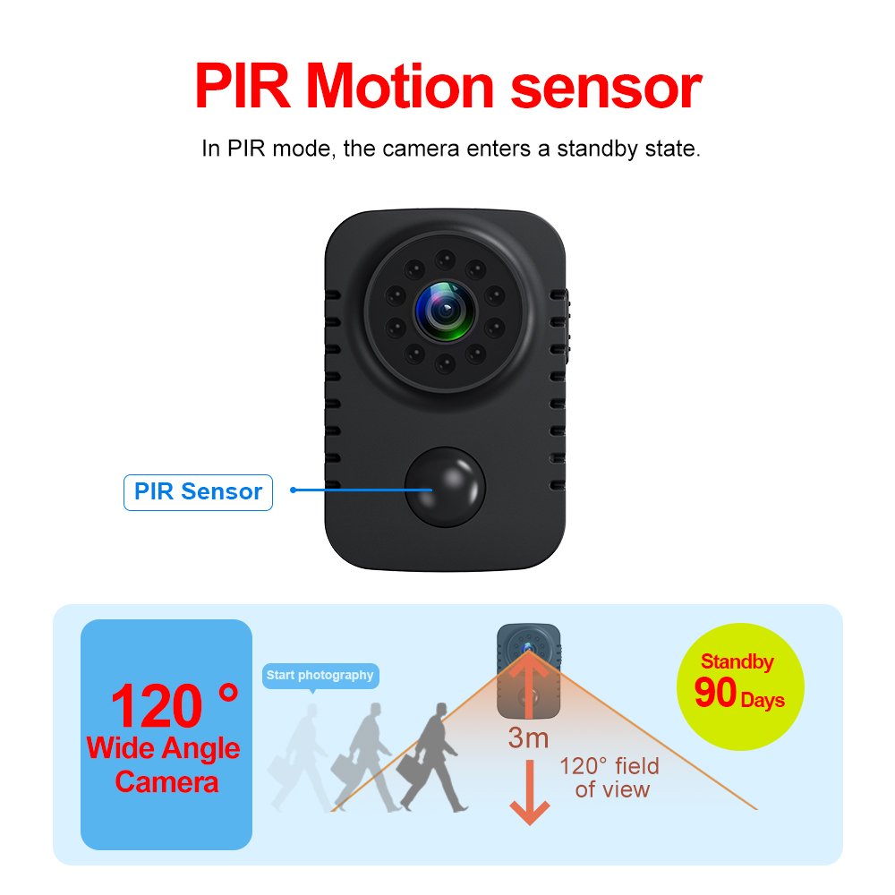 Factory 30days Standby MD29 MD31 MD20-E Camera PIR Video Body Cam Car Cameras Without WiFi 1080P Body Mini Camera Home Security