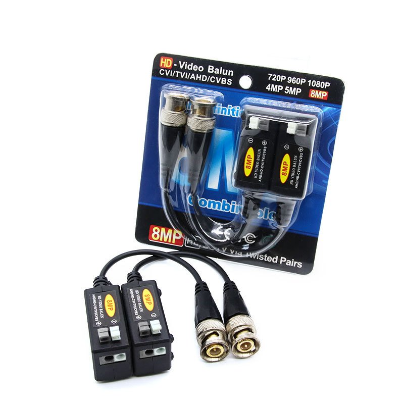 Video Balun Support 1080P 5MP 8MP AHD TVI CVI CVBS BNC to UTP RJ45 Converter HD Video Balun for CCTV Analog Camera