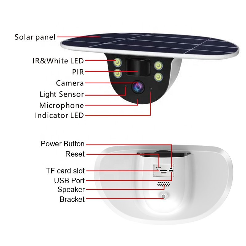 Hot Top Seller Video External Housing Wireless Smart PIR 4G Home CCTV Video Security Wifi Solar Network Camera