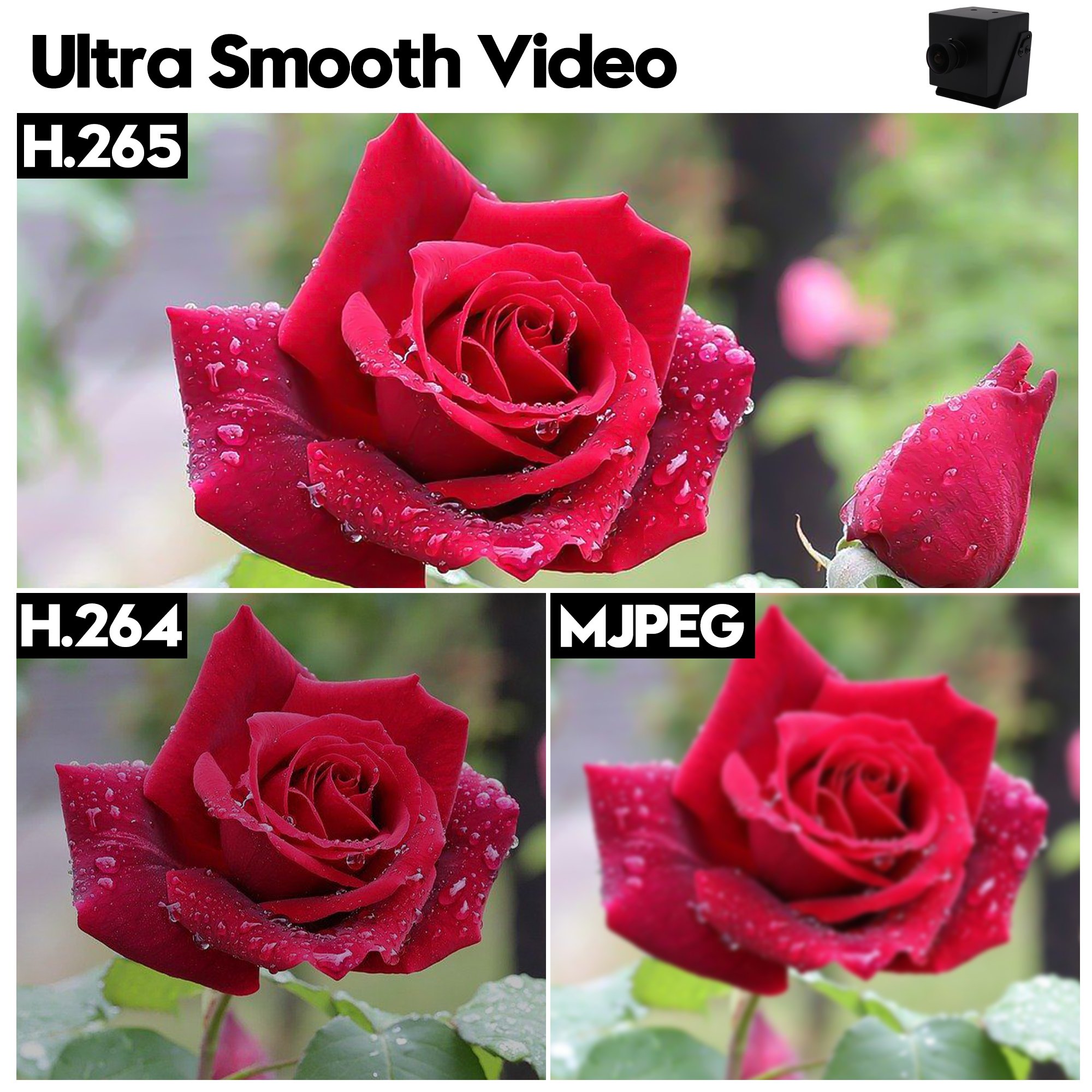 ELP No Distortion CCTV USB Video Camera Mini 4K IMX415 CMOS Webcam 2X Digital Zoom Security PC Camera for Raspberry Pi