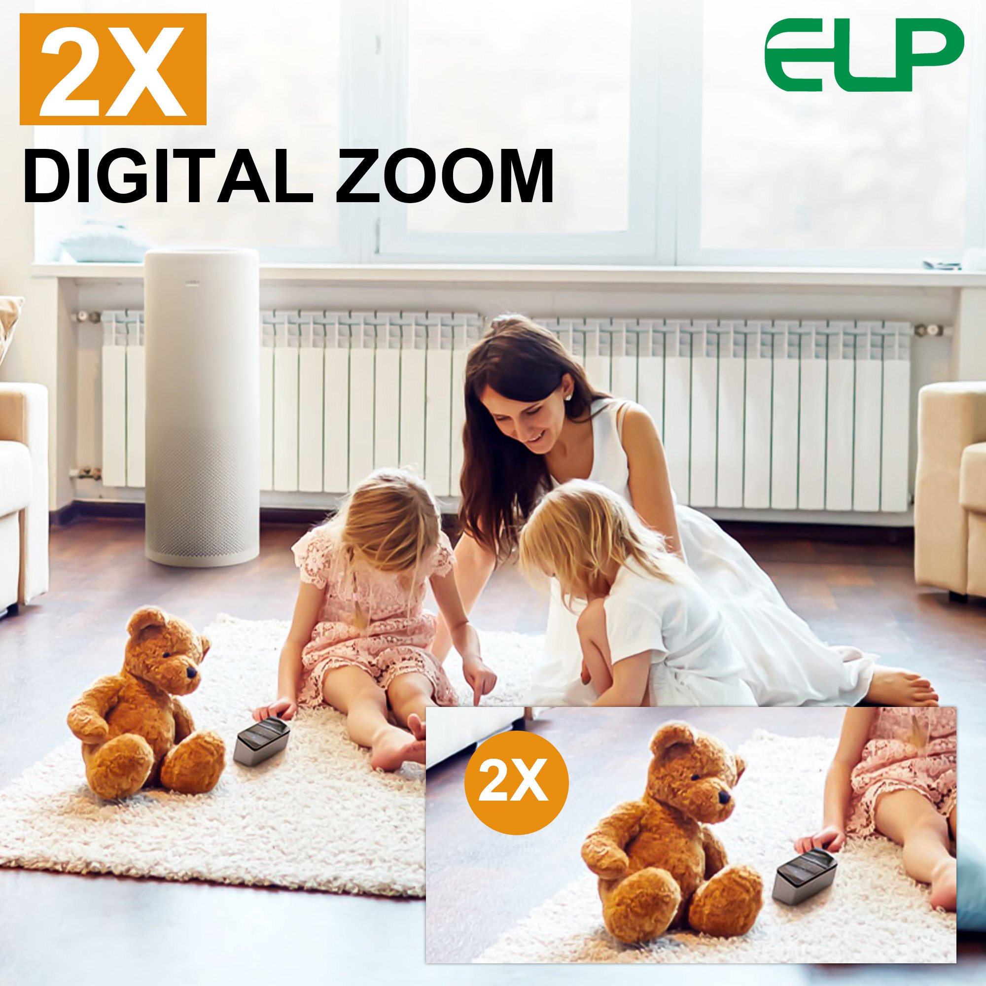 ELP No Distortion CCTV USB Video Camera Mini 4K IMX415 CMOS Webcam 2X Digital Zoom Security PC Camera for Raspberry Pi