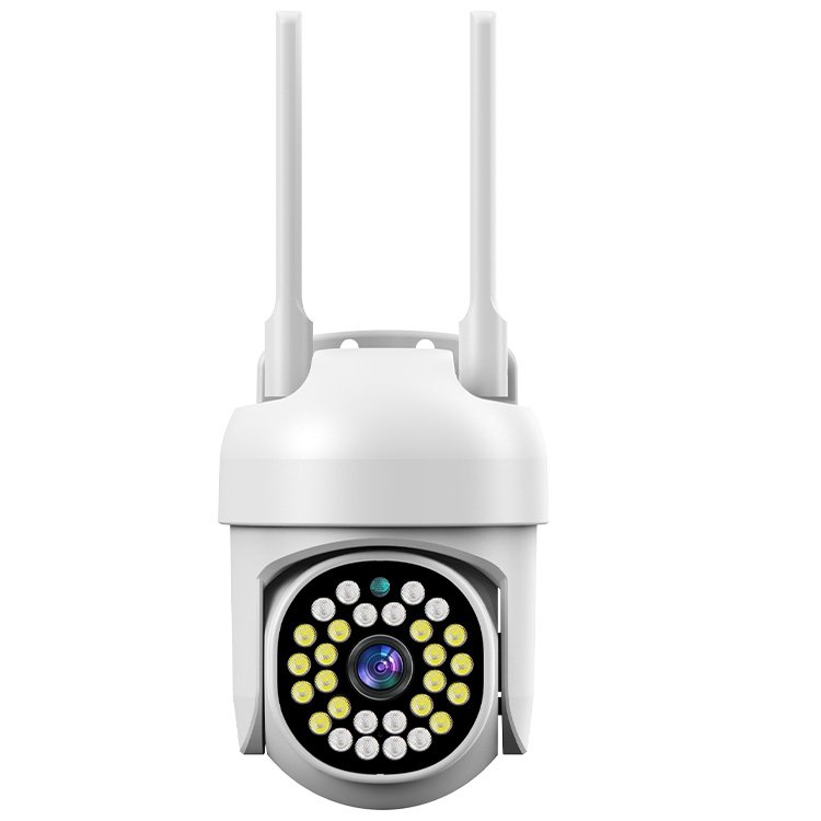 Outdoor Waterproof Network Camera 28 Lights Night Vision Two-Way Intercom Mobile Phone Remote Control-Dual Full Color Lights