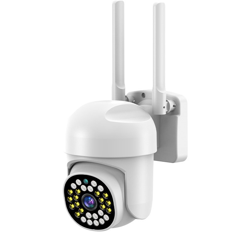 Outdoor Waterproof Network Camera 28 Lights Night Vision Two-Way Intercom Mobile Phone Remote Control-Dual Full Color Lights
