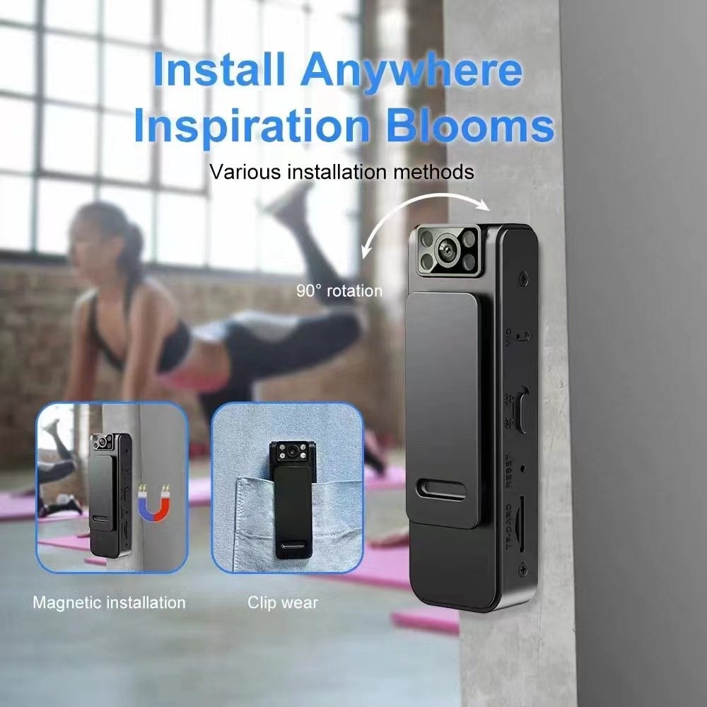 Hot Sell Mini Body Camera 1080P Indoor Outdoor Sports DV Camera Back Clip Digital Mini WAV HD Video Camera