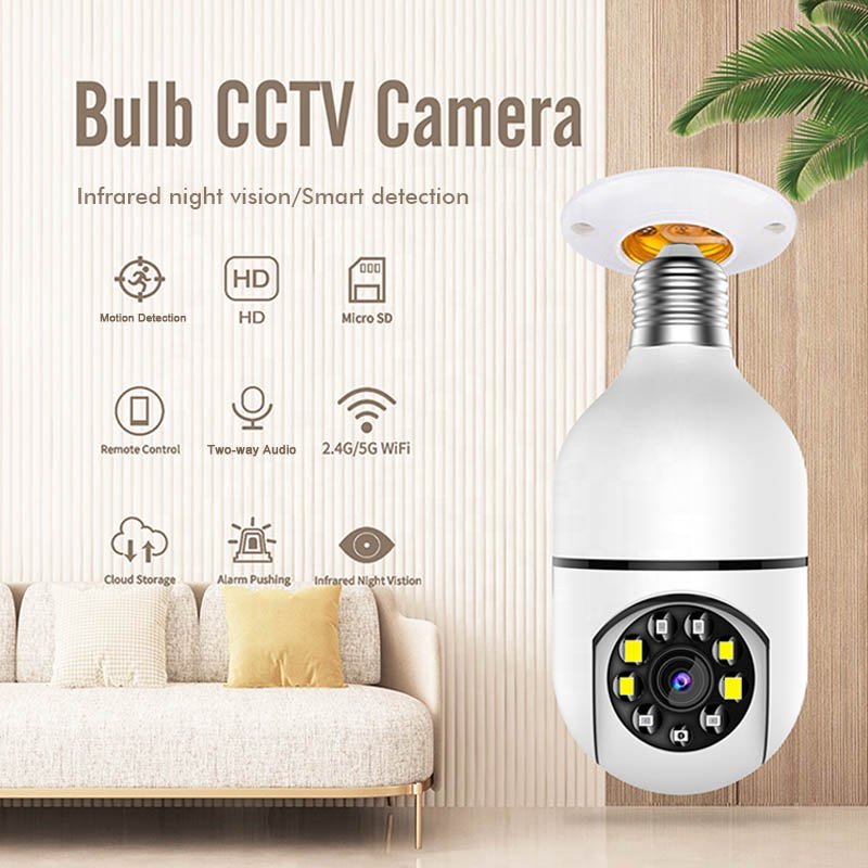 SAFEPOINT SFC014 360 Degree Panoramic CCTV Fisheye Light Bulb VR Network Camera WIFI Home Security IP Camera